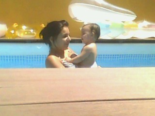 Amb la meva Cusina Carol a la Piscina
